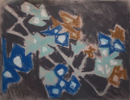 834 Blumen in Blau und Türkis