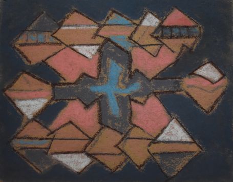 883 Musterstudie (Kreuze auf blauem Grund)